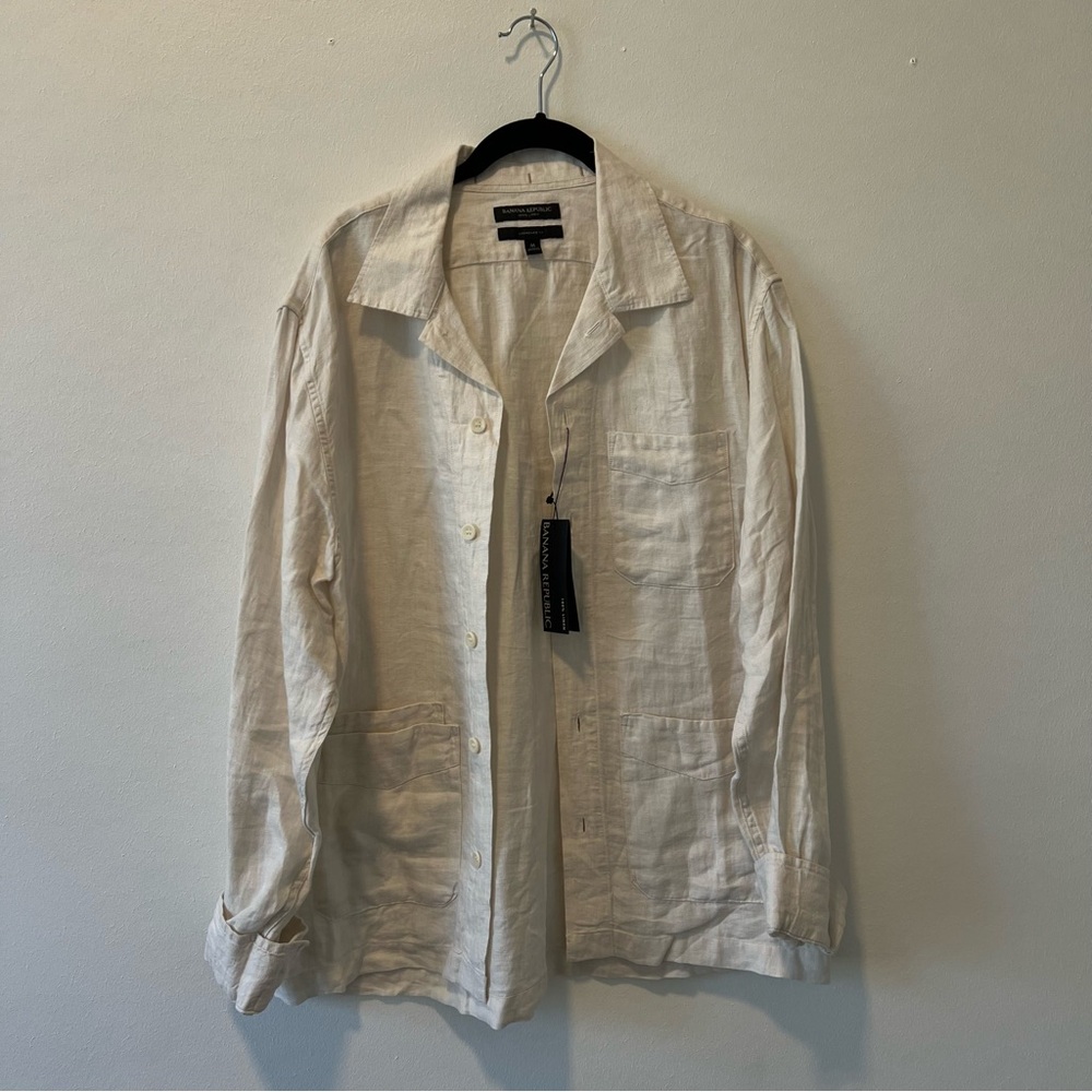 Banana Republic Gaston Linen Utility Shirt